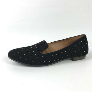 Madewell Women’s Teddy Studded Loafer Flats size 7 Black Suede
